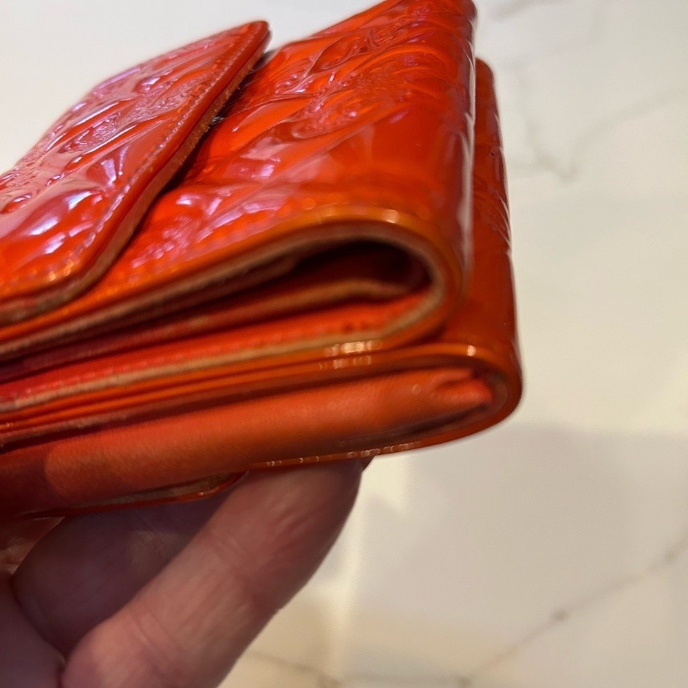 CHANEL Orange Quilted Lucky Charm Wallet - Picture 2 of 13